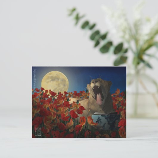 Schlaflosigkeit Postkarte (Stehend Vorderseite)