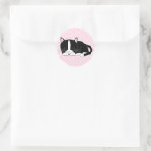 Schlaflosigkeit {Tuxedo} Runder Aufkleber (Tasche)