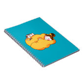 Schlafmädchen mit gemütlicher Katze Notizblock (Rechte Seite)