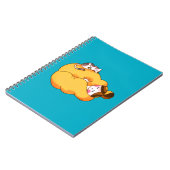 Schlafmädchen mit gemütlicher Katze Notizblock (Linke Seite)