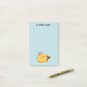 Schlafmädchen mit gemütlicher Katze Post-it Klebezettel (Auf Schreibtisch)