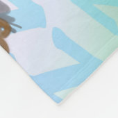 Schlafmädchen mit Katze Fleecedecke (Ecke)