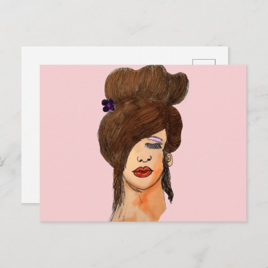 Schlafmädchen Postkarte (Vorne/Hinten)