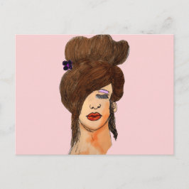 Schlafmädchen Postkarte