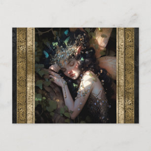 Schlafmärchen Girl Fantasy Kunst, Dichtung und Mus Postkarte