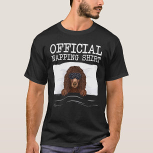 Schlafmaske Offiziell Napping Irish Water Spaniel T-Shirt