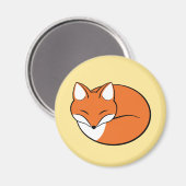 Schlafmittel Cartoon Fox Magnet (Vorderseite/Rückseite)