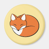 Schlafmittel Cartoon Fox Magnet (Vorne)