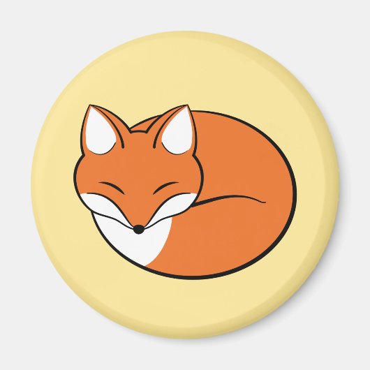 Schlafmittel Cartoon Fox Magnet (Vorne)