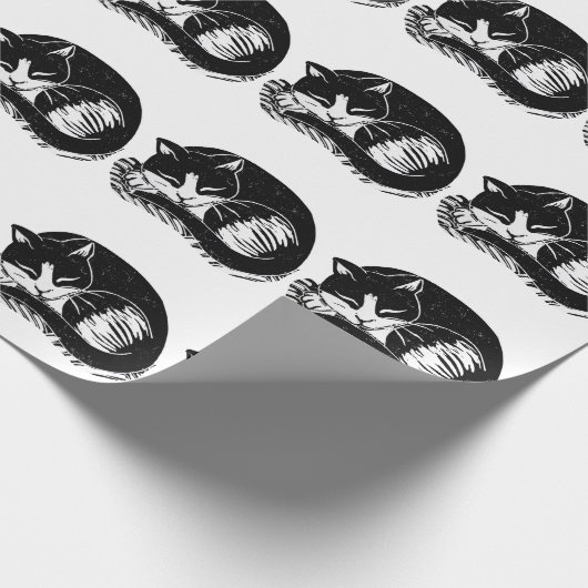 Schlafmittel Tuxedo Katzen Musterpapier Geschenkpapier (Ecke)