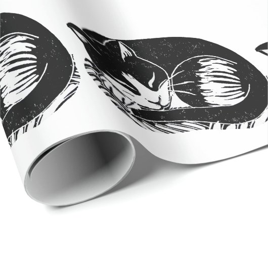 Schlafmittel Tuxedo Katzen Musterpapier Geschenkpapier (Rolleneckpunkt)