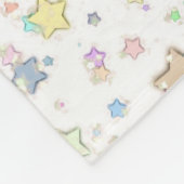 Schlafmittel Unicorn und Pastelstars Personalisier Fleecedecke (Ecke)