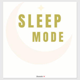 Schlafmodus Mond & Stern Aufkleber