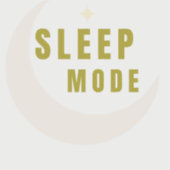 Schlafmodus Mond & Stern Aufkleber (Vorderseite)