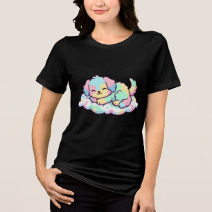 Schlafmodus-Welpe Tri-Blend Shirt