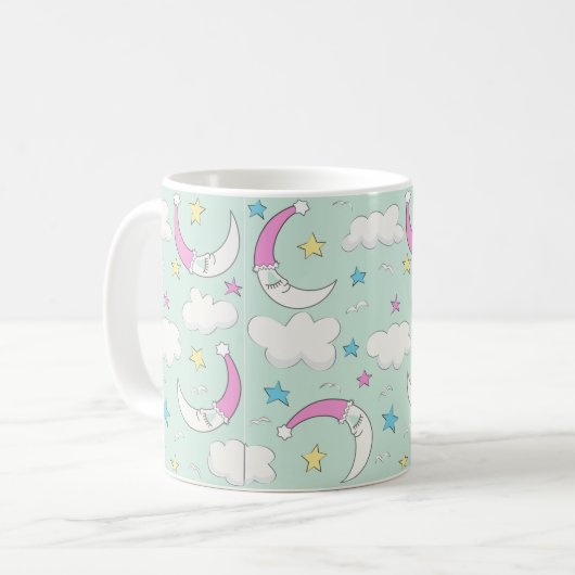Schlafmond Kaffeetasse (Vorderseite Links)
