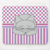 Schlafmuster für graue Katzen Mousepad (Vorne)