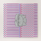 Schlafmuster für graue Katzen Puzzle (Horizontal)