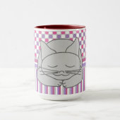 Schlafmuster für graue Katzen Tasse (Zentrum)