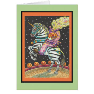 SCHLAFMÜTZE HOLLOW ZIRKUS CLOWN AUF EINHORN ZEBRA