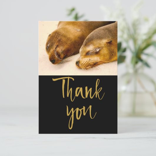 Schlafmützen danke karte (Stehend Vorderseite)