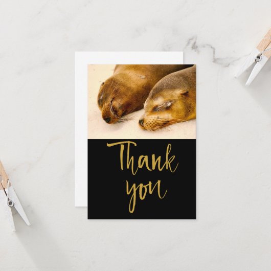 Schlafmützen danke karte (Vorderseite/Rückseite Beispiel)