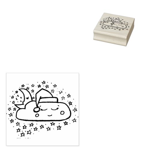 Schlafnächtlicher Himmel Gummistempel (Stempel)