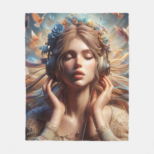 Schlafoase Offizielles Mittelblanket Fleecedecke (Vorderseite)