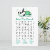 Schlafpanda Baby Dusche Word Search Game (Stehend Vorderseite)