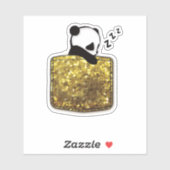 Schlafpanda in einer Tasche Aufkleber (Blatt)