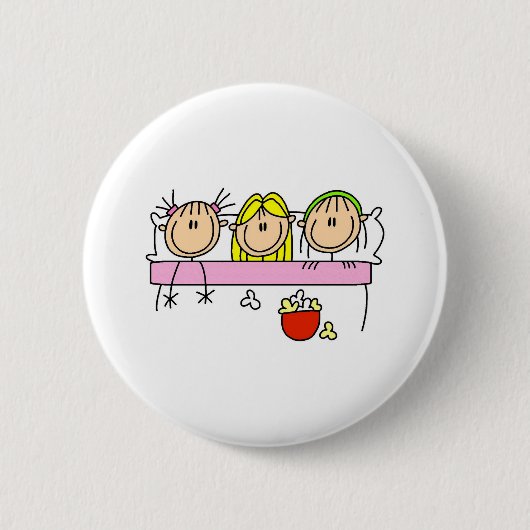 Schlafparty-Button für Mädchen Button (Vorderseite)