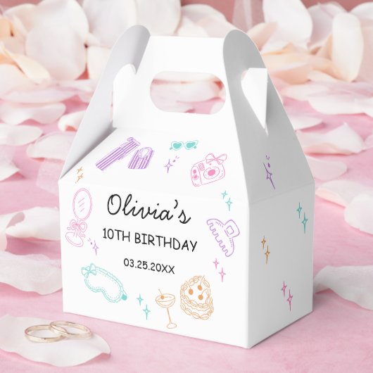 Schlafparty Mädchen Geburtstag Geschenkschachtel (Hochzeit)