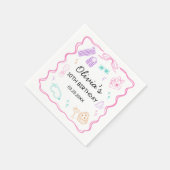 Schlafparty Mädchen Geburtstag Serviette (Ecke)