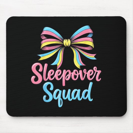 Schlafparty-Mannschaft Langarm Coquette Geburtstag Mousepad (Vorne)