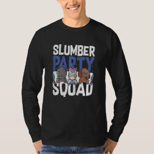 Schlafparty Übernachtung Pyjama Schlaf Ideen Spiel T-Shirt