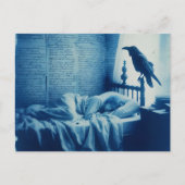 Schlafperson und ein Raven Pop Postkarte (Vorderseite)
