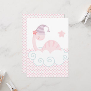 Schlafpink Dinosaurier Einladung