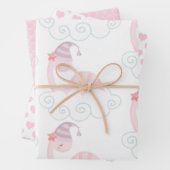 Schlafpink Dinosaurier Geschenkpapier Set (Beispiel)