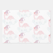 Schlafpink Dinosaurier Geschenkpapier Set (Vorderseite)