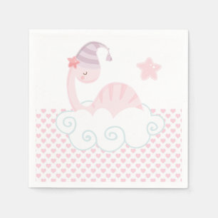 Schlafpink Dinosaurier Napkins Serviette
