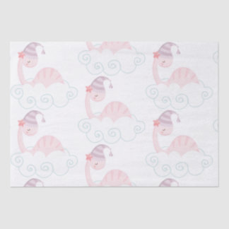 Schlafpink Dinosaurier Seidenpapier