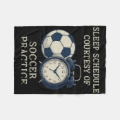 Schlafplan dank Fußballtraining  Fleecedecke (Vorderseite (Horizontal))