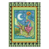 SCHLAFPLATTE PINK FLAMINGO & CROCODILE CARD Verse (Vorne)