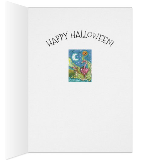 SCHLAFPLATTE PINK FLAMINGO & CROCODILE CARD Verse (Innen (Rechts))