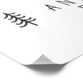 Schlafplätze 'bis Weihnachten Moderne minimalistis Poster (Ecke)