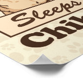 Schlafplätze mit Chihuahuas Hund Poster (Ecke)