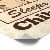 Schlafplätze mit Chihuahuas Hund Poster (Ecke)