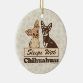 Schlafplätze mit Chihuahuas Keramikornament (Rechts)