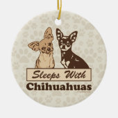 Schlafplätze mit Chihuahuas Keramikornament (Vorne)