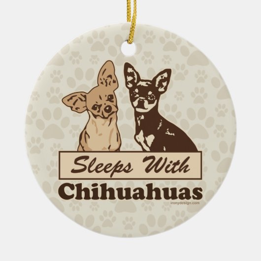 Schlafplätze mit Chihuahuas Keramikornament (Vorne)
